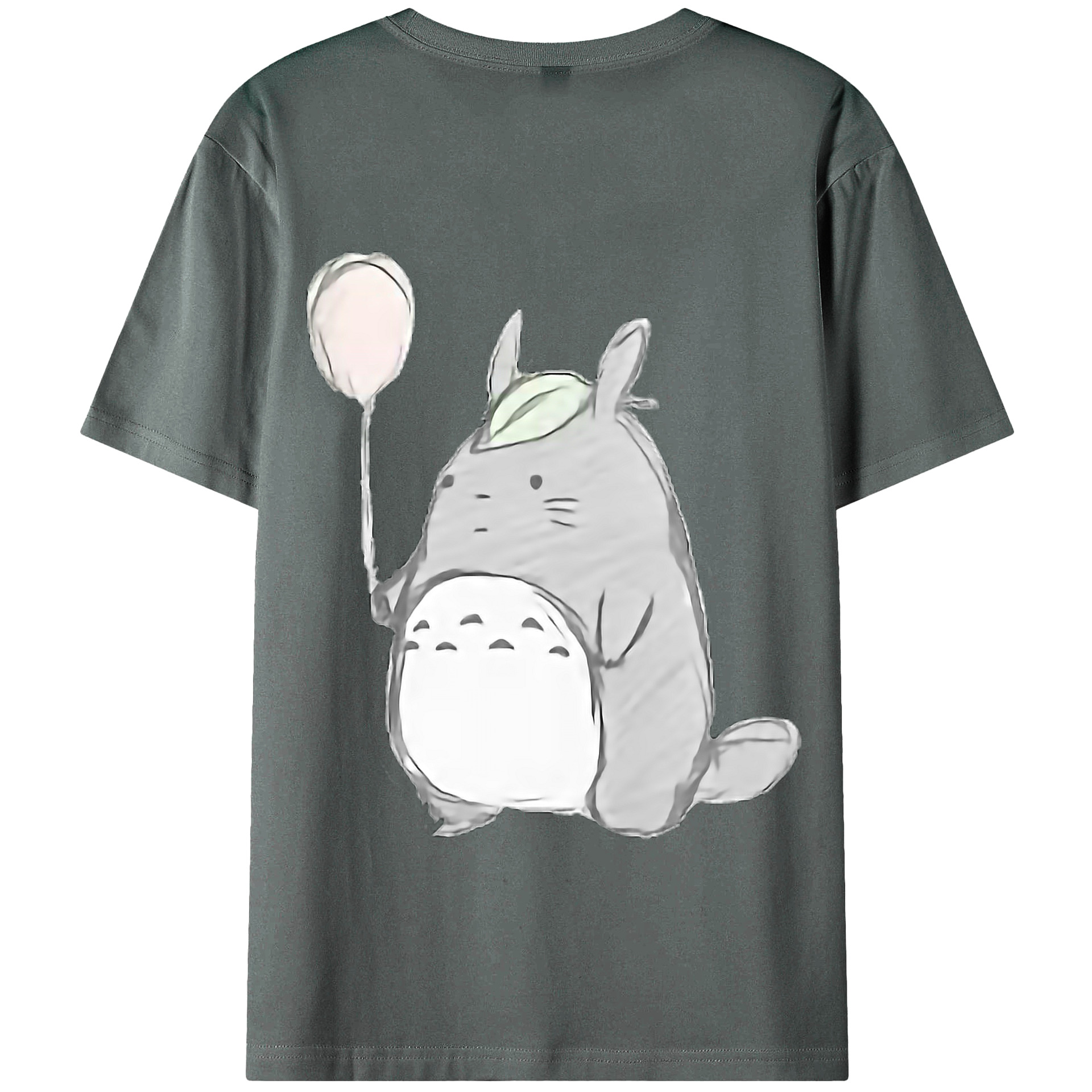（画像用） となりのトトロ 草壁メイ 草壁サツキ My Neighbor Totoro Satsuki Kusakabe Mei Kusakabe 綿100％ メンズ半袖Tシャツ（バックプリント） 通気性